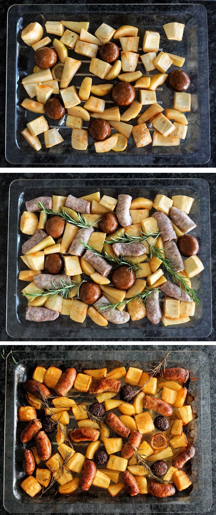 Sausage Pear And Parsnip Tray Bake Recipe Cuisine Fiend